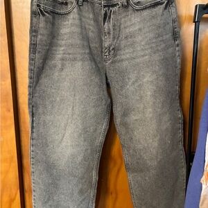Men's Gray Washed Jeans - Classic Straight Fit